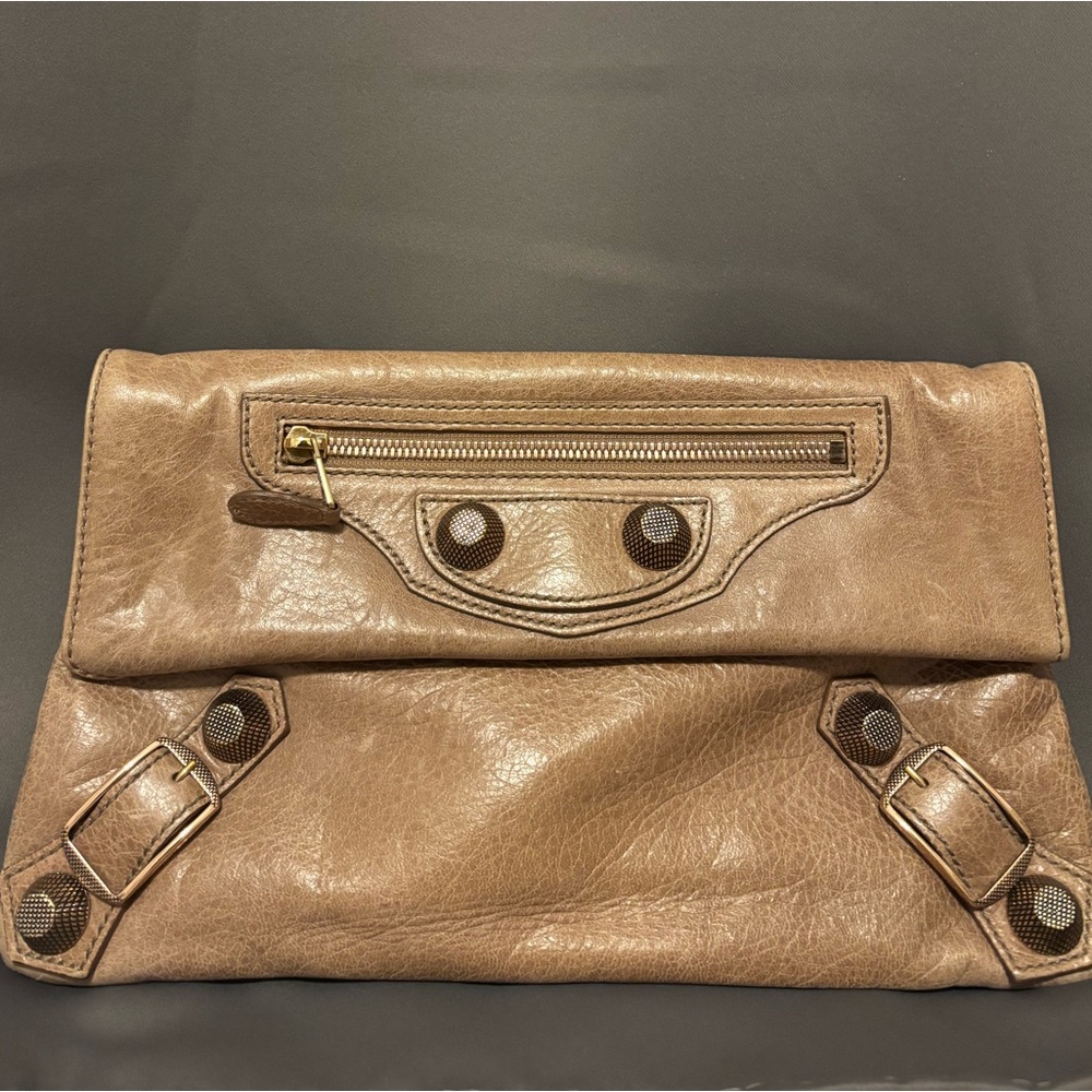 Baleciaga Moto Envelope Foldover Clutch